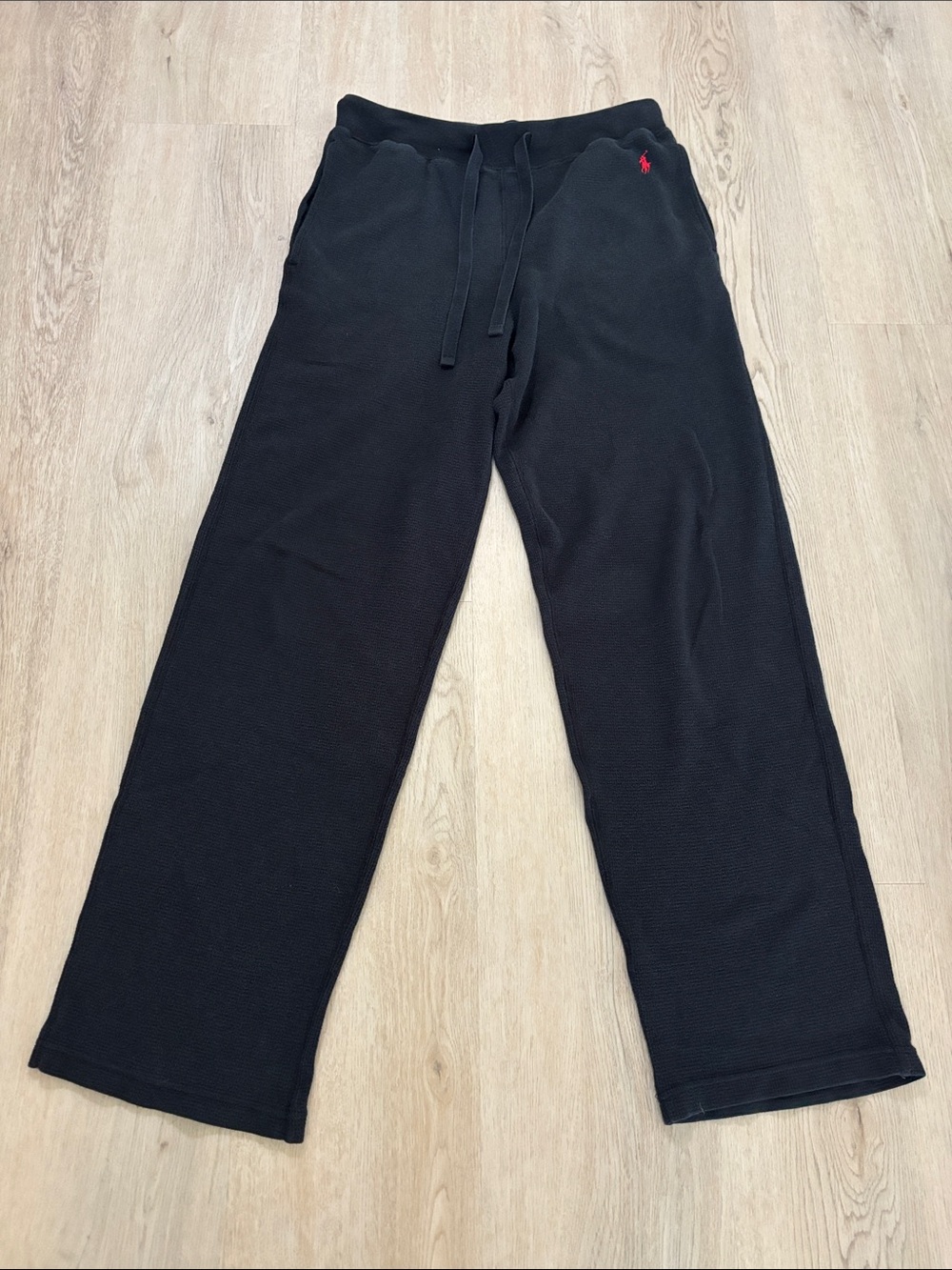 Polo Ralph Lauren, Thermal Pajama Pants black with red pony logo size M mens